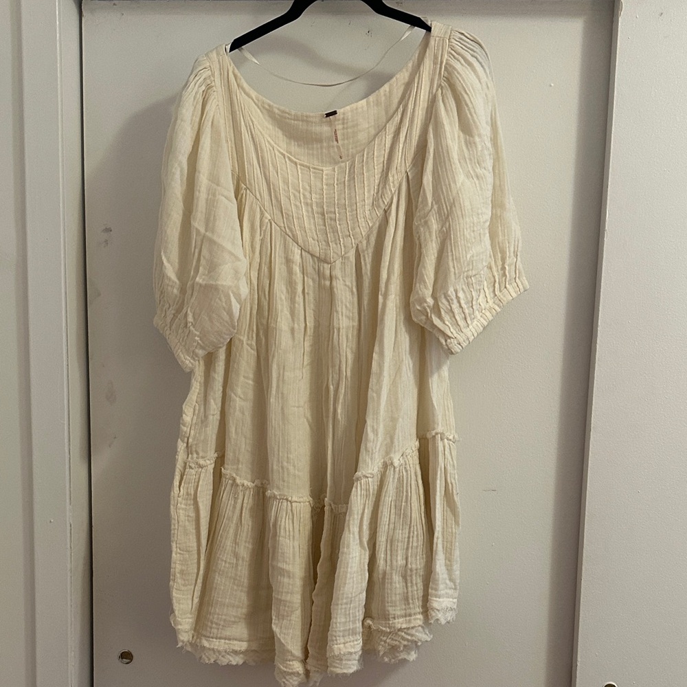 Free People Cream Mini Dress